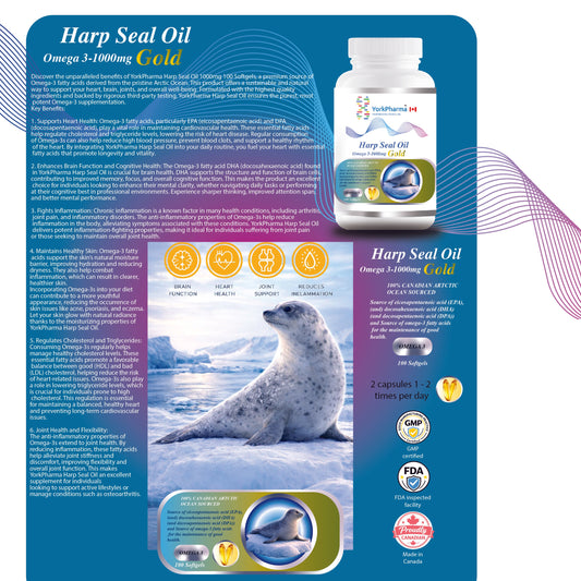 Harp Seal Oil Omega 3-1000mg Gold